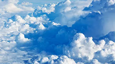 Clouds with white and blue hue