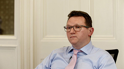 Man sitting at desk