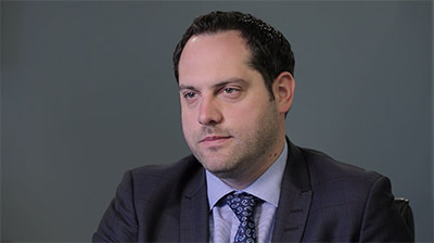 A man being interviewed